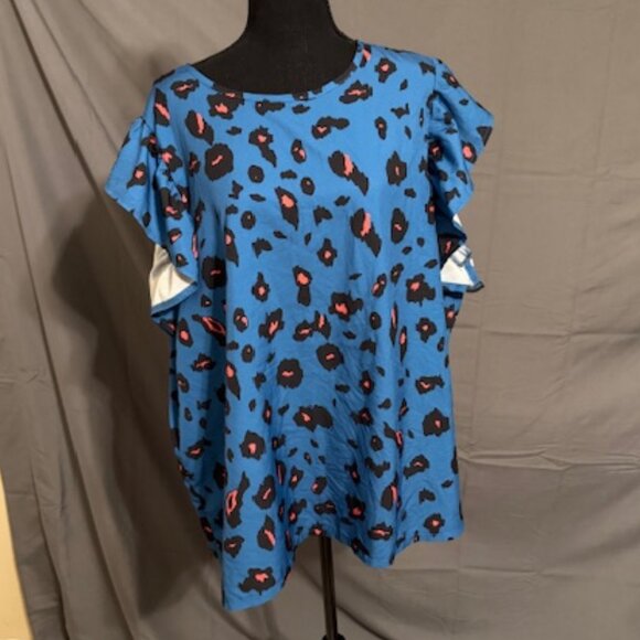 SHEIN Animal Inspired Blouse Size 5X - Picture 1 of 3